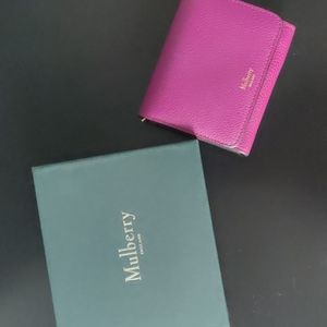 Mulberry French Grained Leather Wallet in Violet